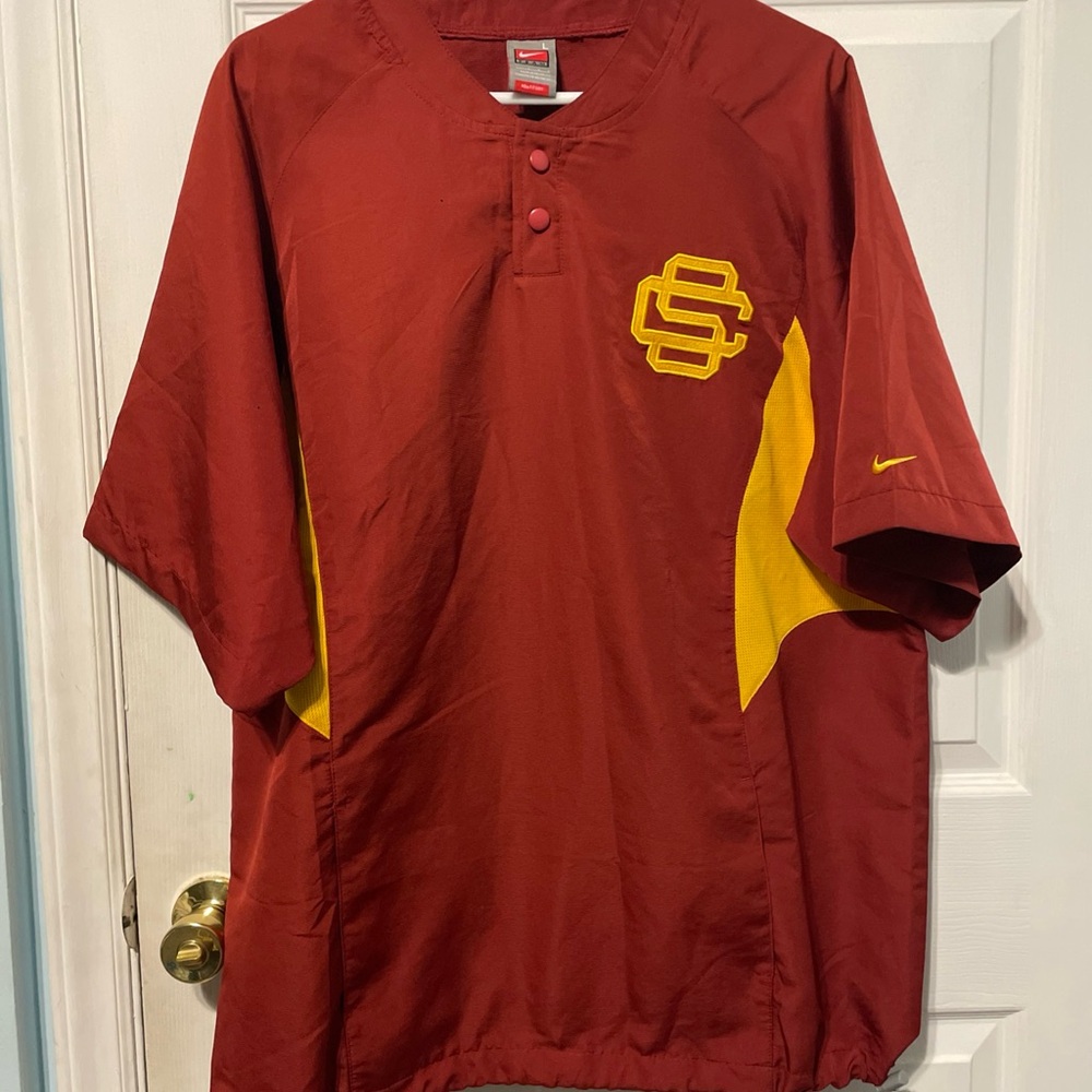 Nike Men's Maroon and Yellow Jersey
